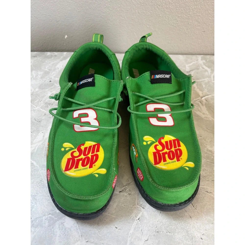 Hey Dude Wally NASCAR Dale Earnhardt Jr Sun Drop Green Shoes Mens 11‎